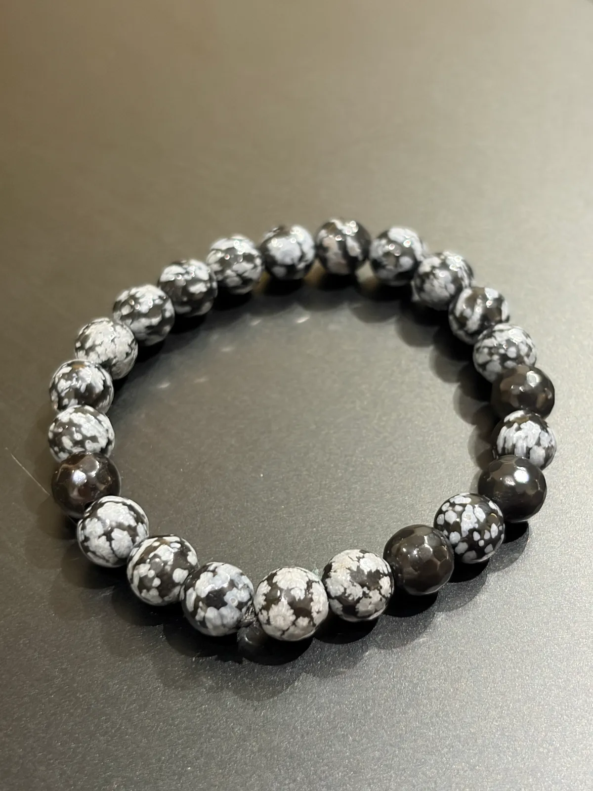 Snowflake Obsidian Protection Bracelet - View 1